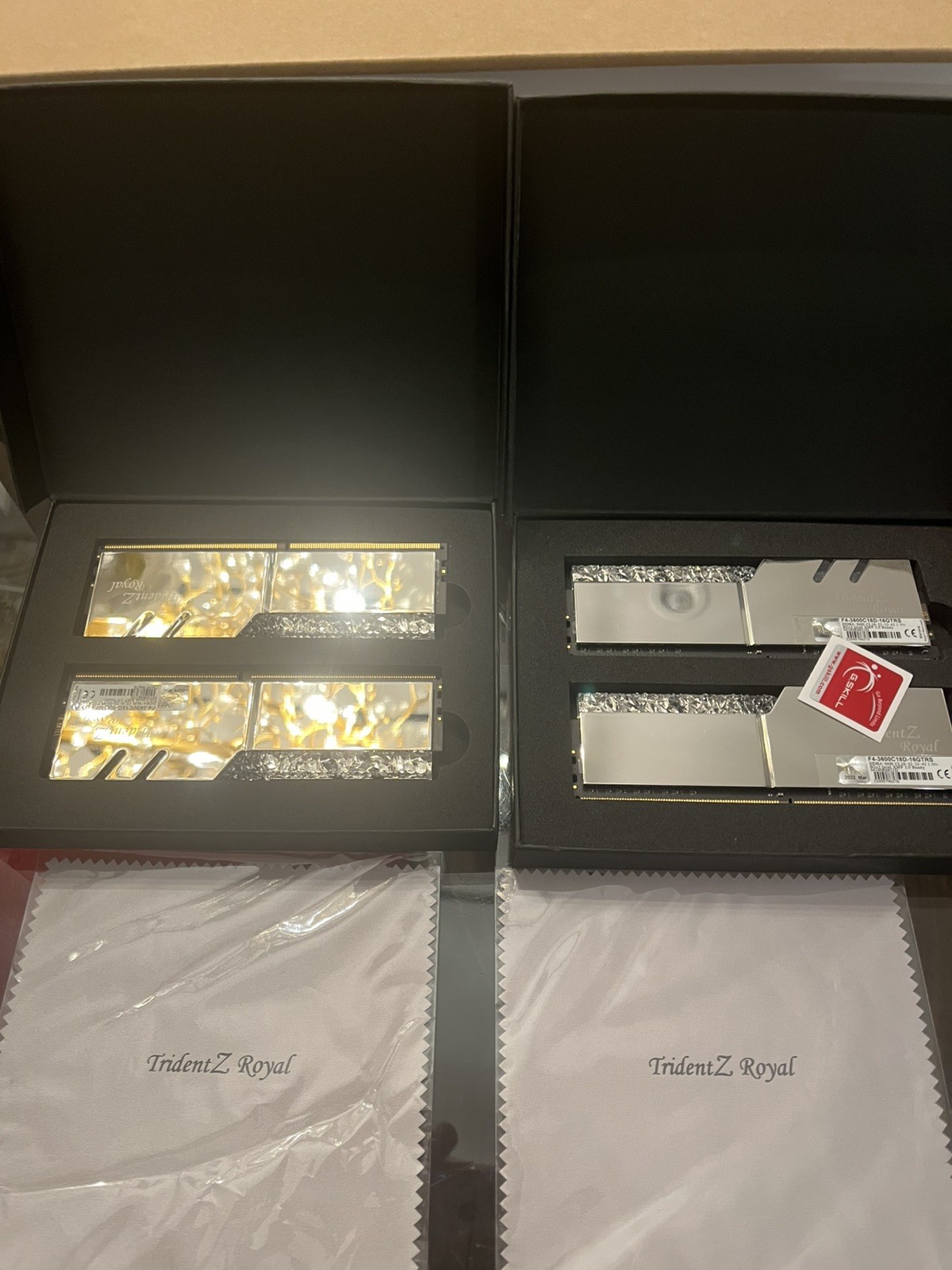 Brand new G.SKILL Trident Z RGB DDR4 3600MHz RAM silver