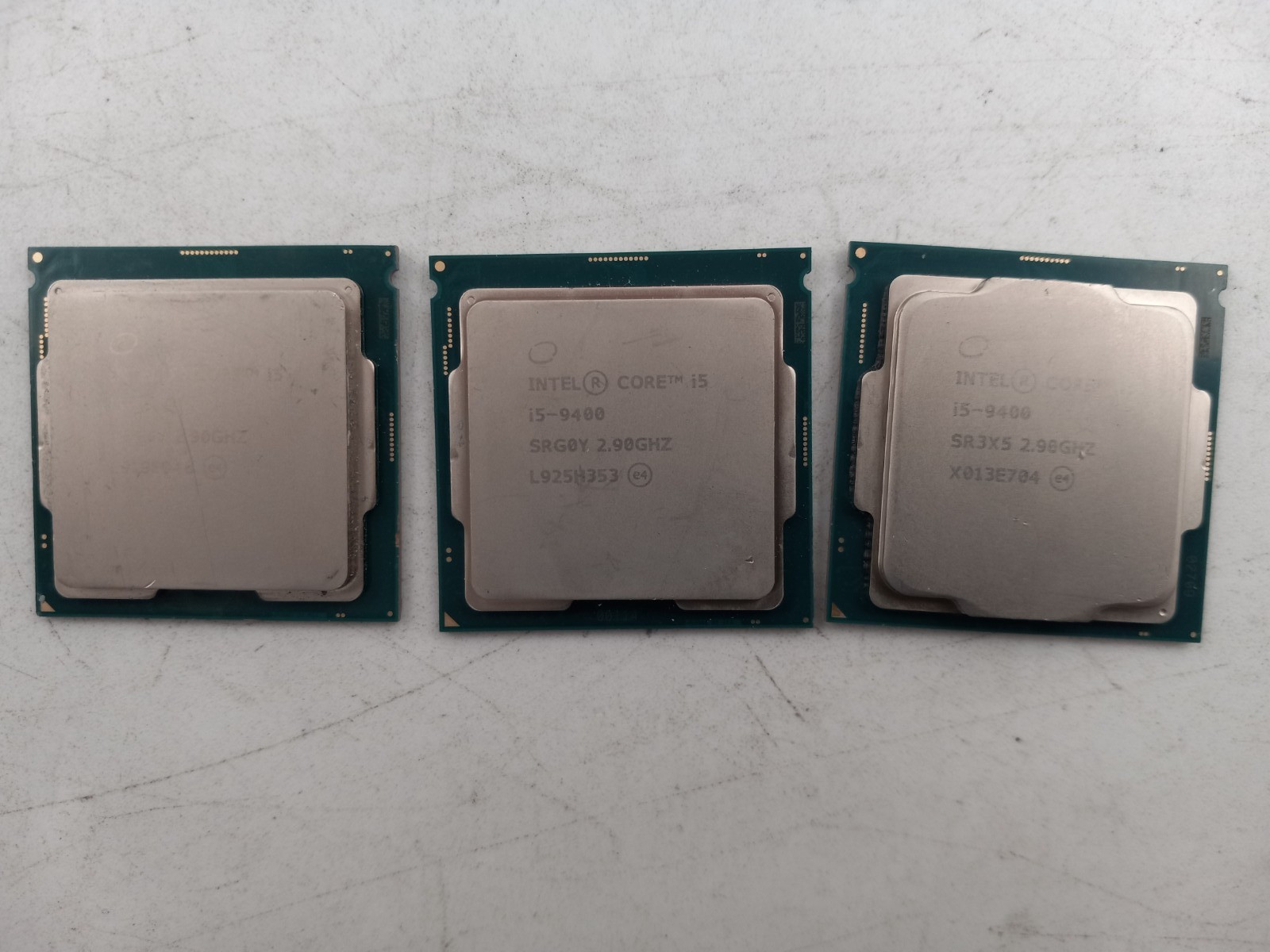 LOT OF 3 INTEL CORE i5-9400 SR3X5 PROCESSORS (PR910)