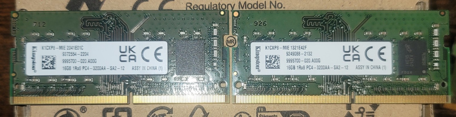 Kingston Memory 32GB PC4 3200 SODIMM 2x16