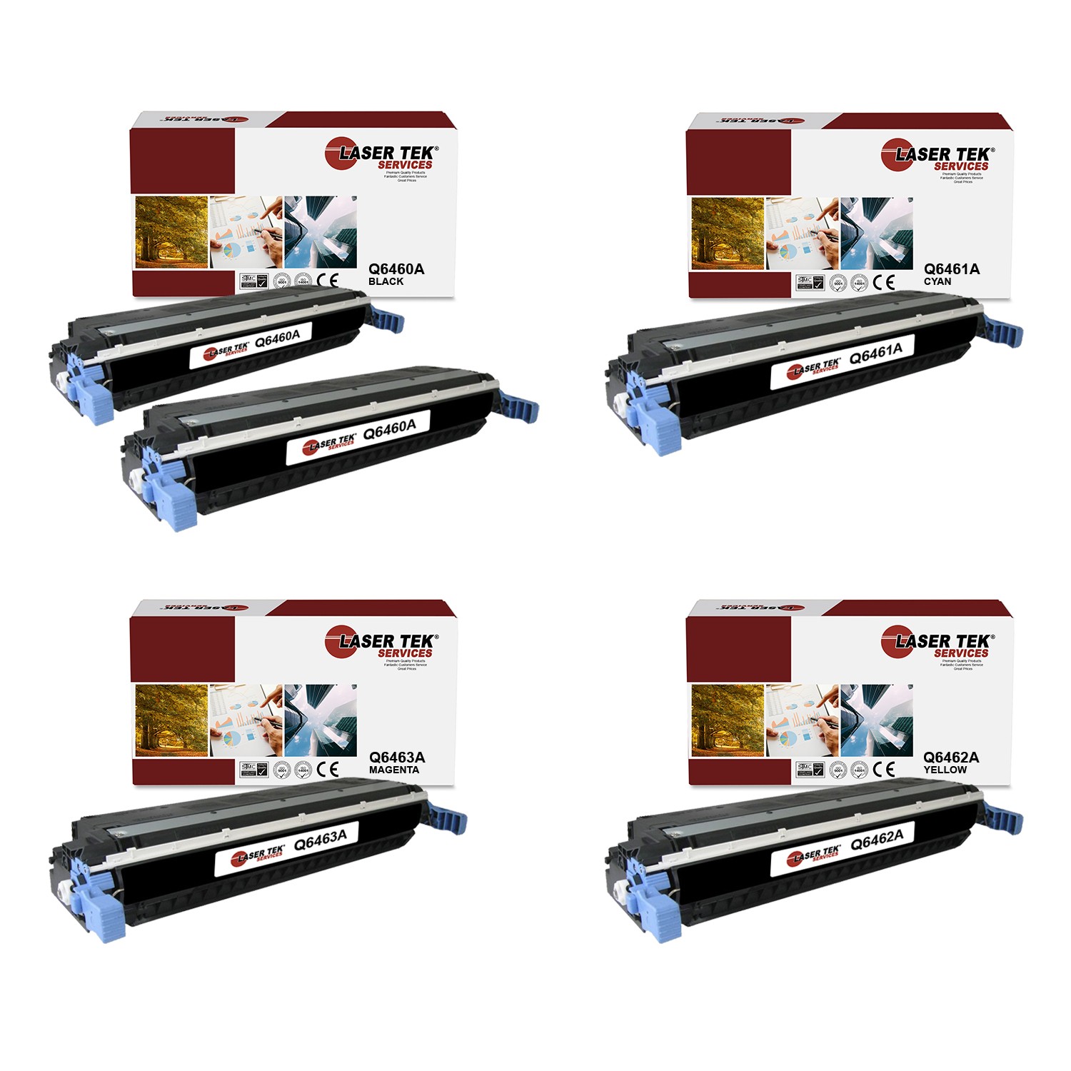 5Pk LTS 644A BCMY Compatible for HP LaserJet 4730 4730x MFP Toner Cartridge