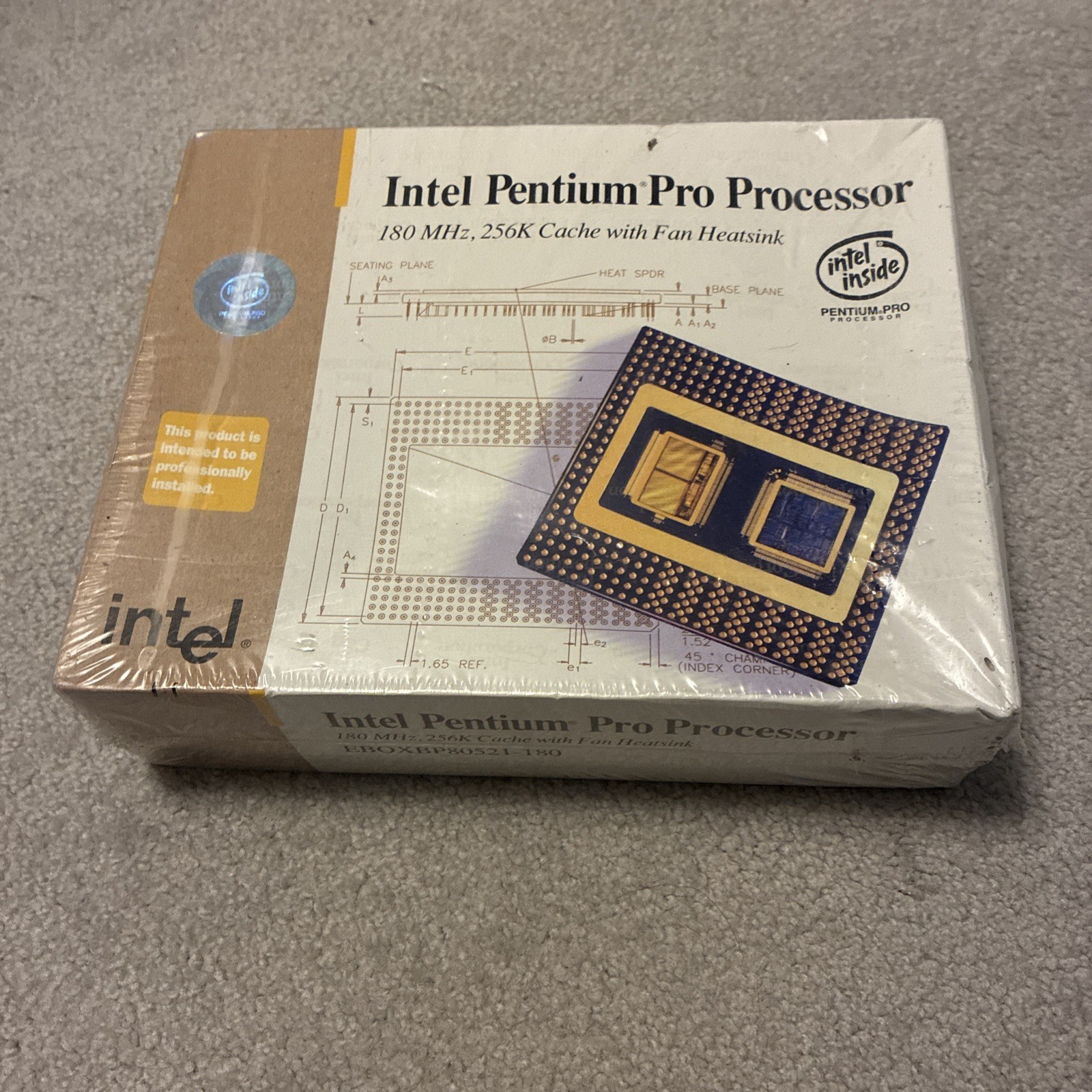 Intel Pentium Pro Processor 180MHz CPU Sealed Retail Dented box