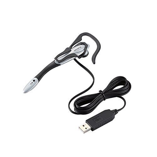 Elecom USB headset microphone / ear hook /1.8m/ Silver from JAPAN [347]