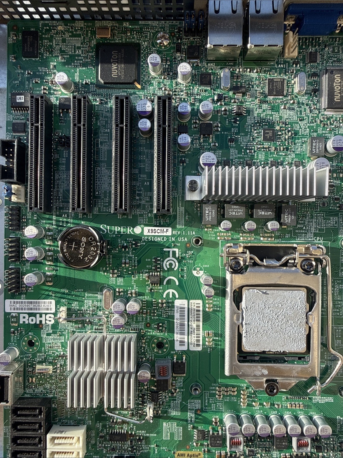 SUPERMICRO X9SCL-F  DESKTOP MOTHERBOARD