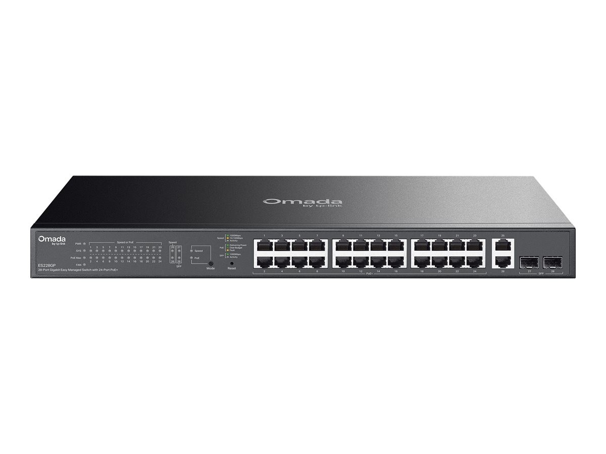TP-LINK ES228GP Omada Easy PoE Switch WLAN Network Switch Fiberglass (Fiber) 1