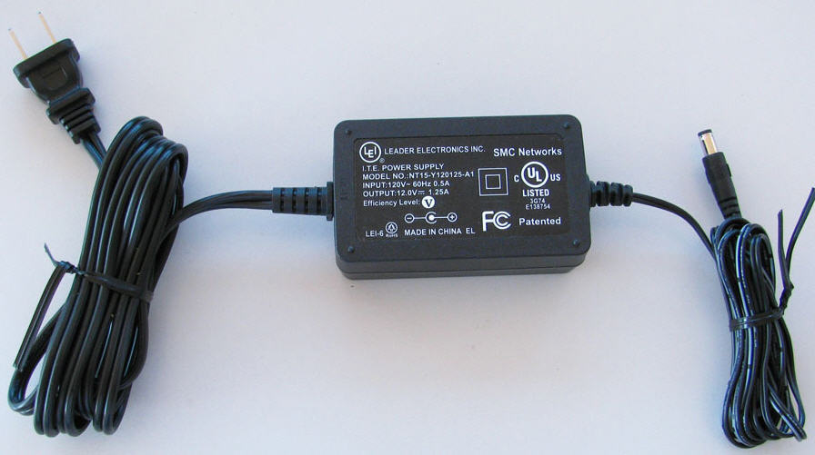 LEI ITE Power Supply Adapter Adaptor Input: AC 120V 0.5A / Output: 12.0V 1.25A