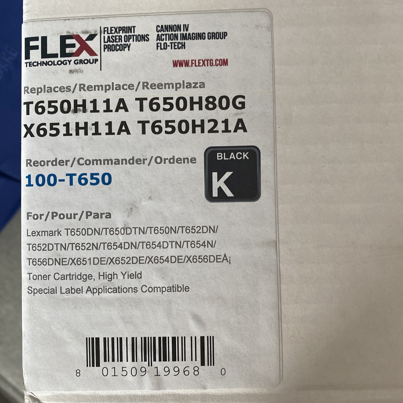 Univ For Lexmark T650H11A Toner Cartridge - T650H80G X651H11A T650H21A Black