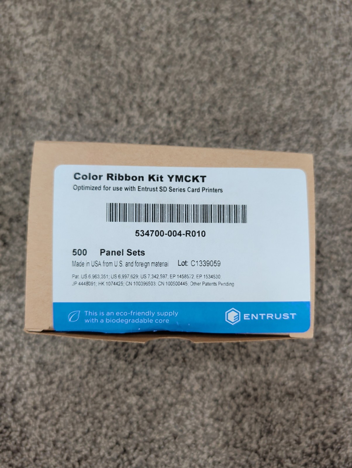 ENTRUST DATACARD 534700-004-R010 COLOR RIBBON KIT FOR ENTRUST ID CRD PRINTER