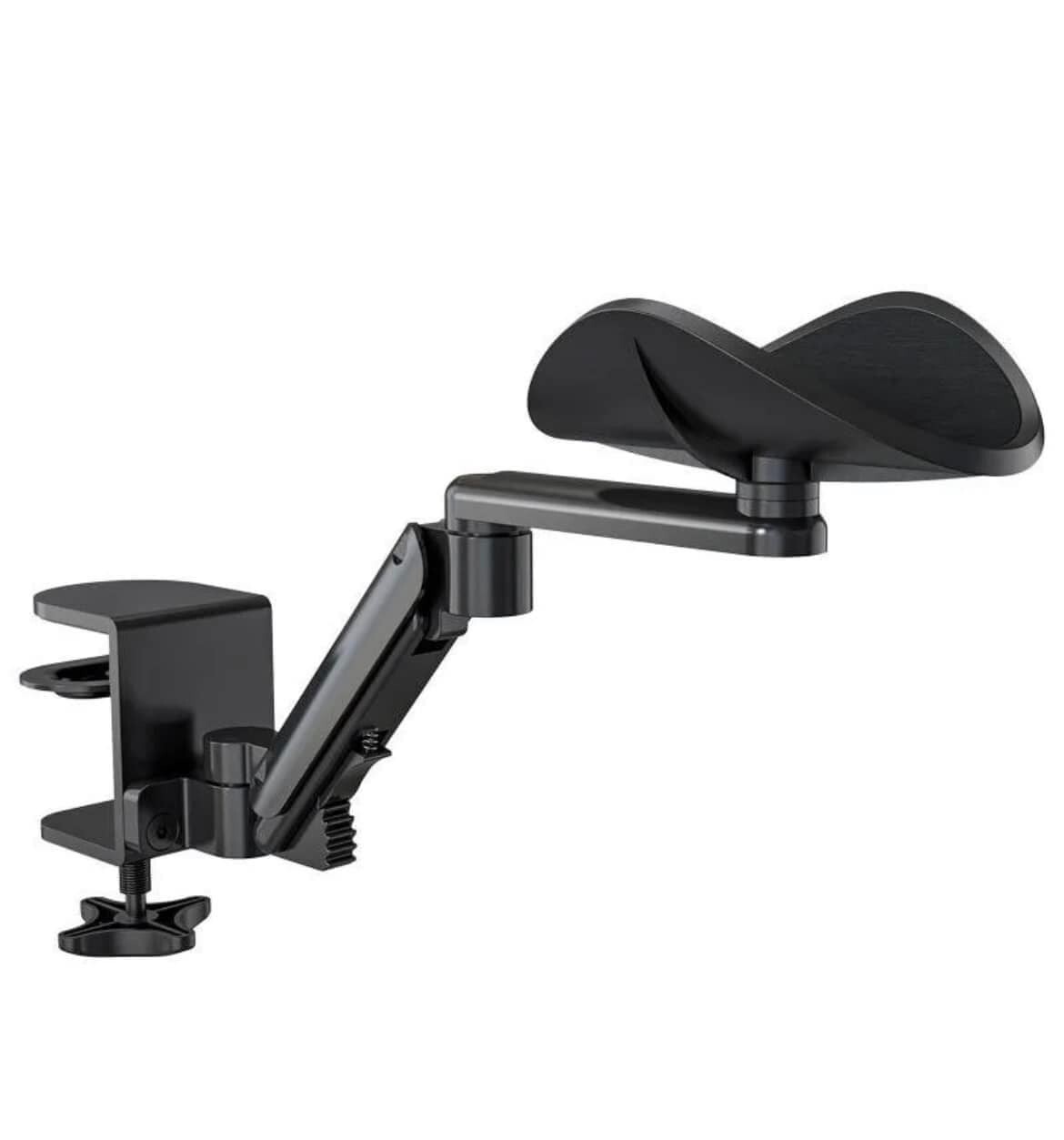 (2) Pcs  Arm Rest Support for Desk Armrest Pad Rotating Elbow Rest Holder Black