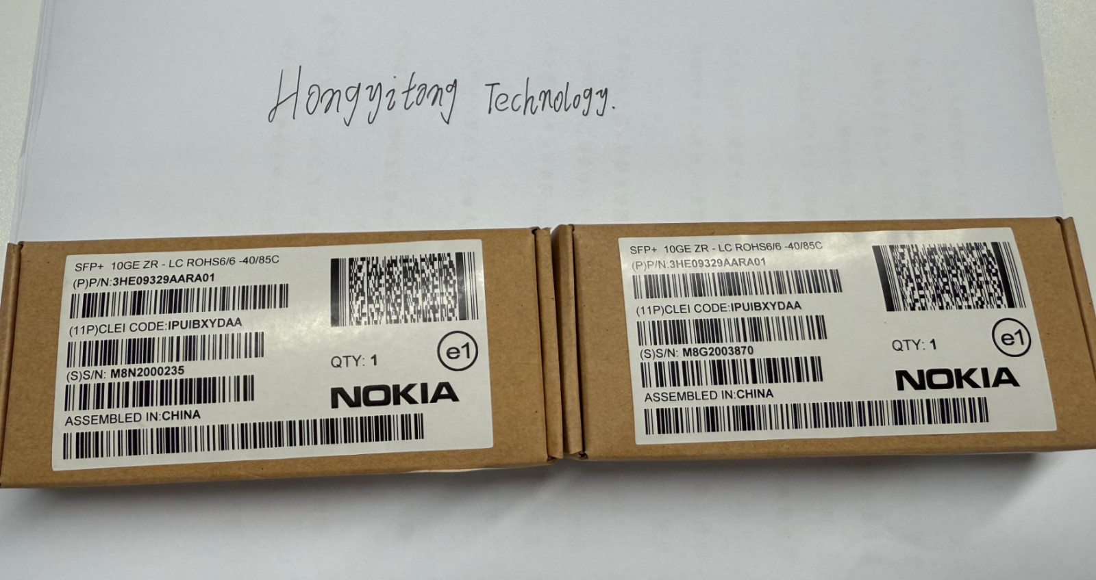 Nokia 3HE09329AA 01 IPUIBXYDAA SFP+ 10GE ZR-LC 80km 1550nm I-Temp