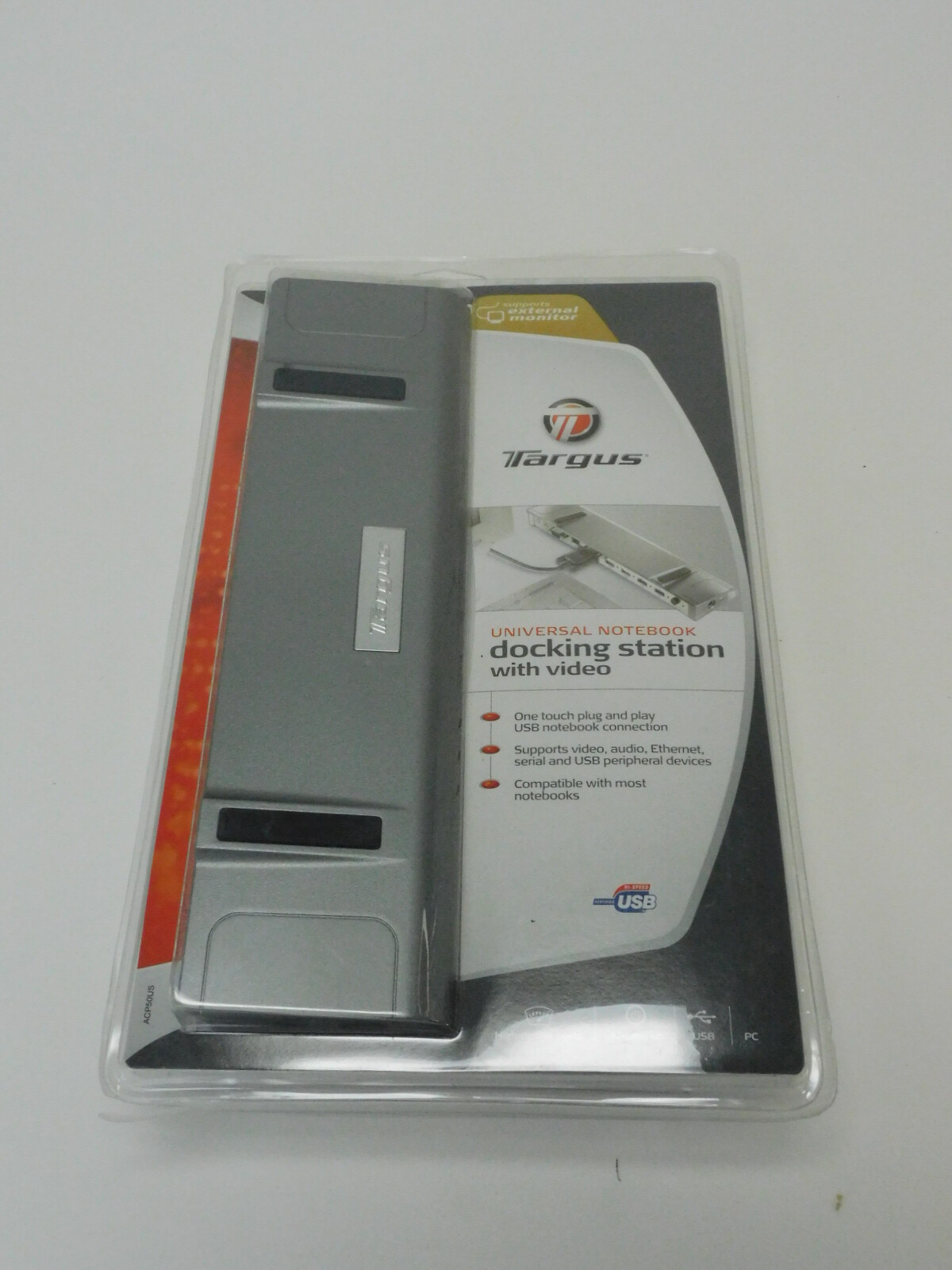 TARGUS ACP50US USB UNIVERSAL NOTEBOOK DOCKING STATION WITH VIDEO & AUDIO - NEW