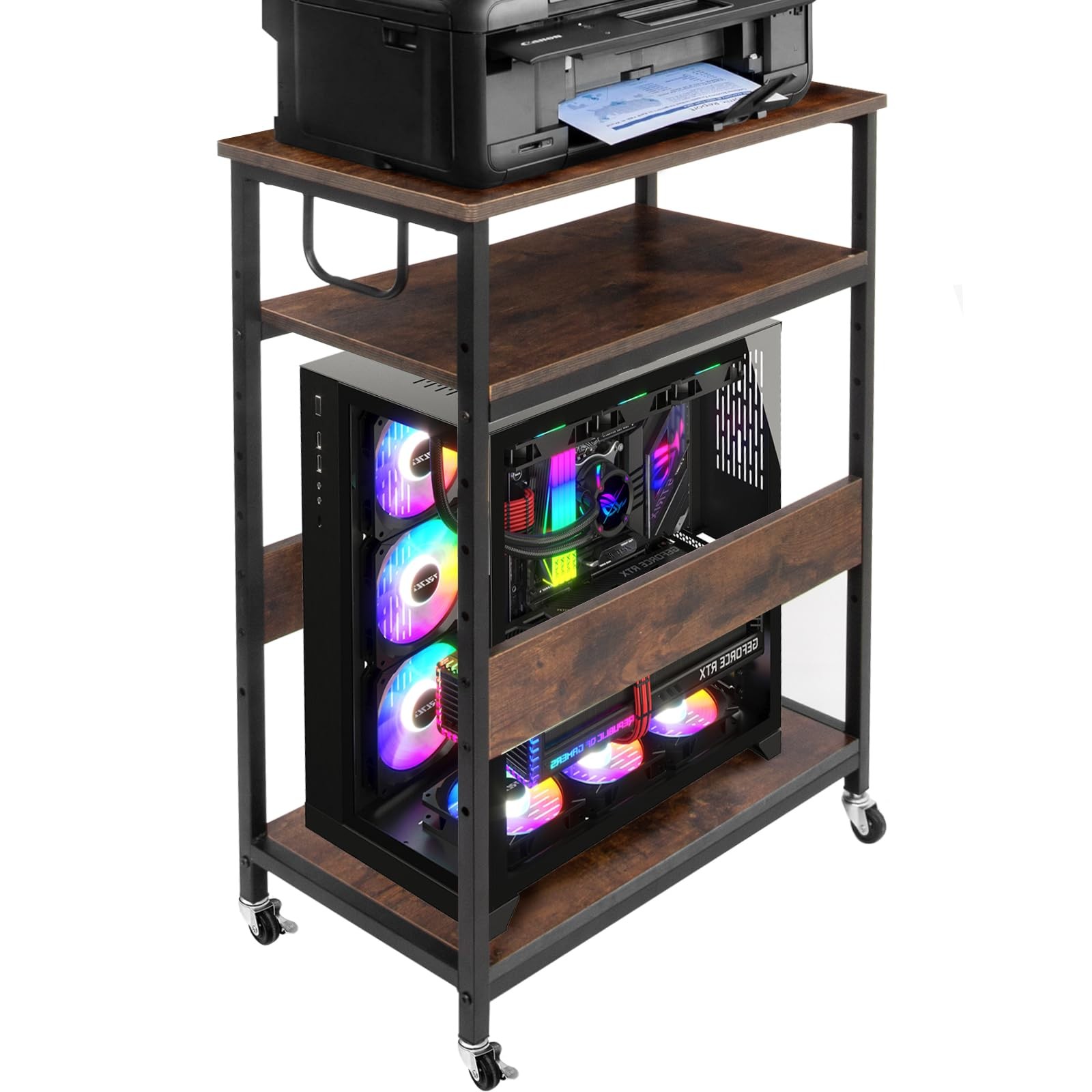 Extra Large Computer Tower Stand, Height Adjustable PC Stand for Floor