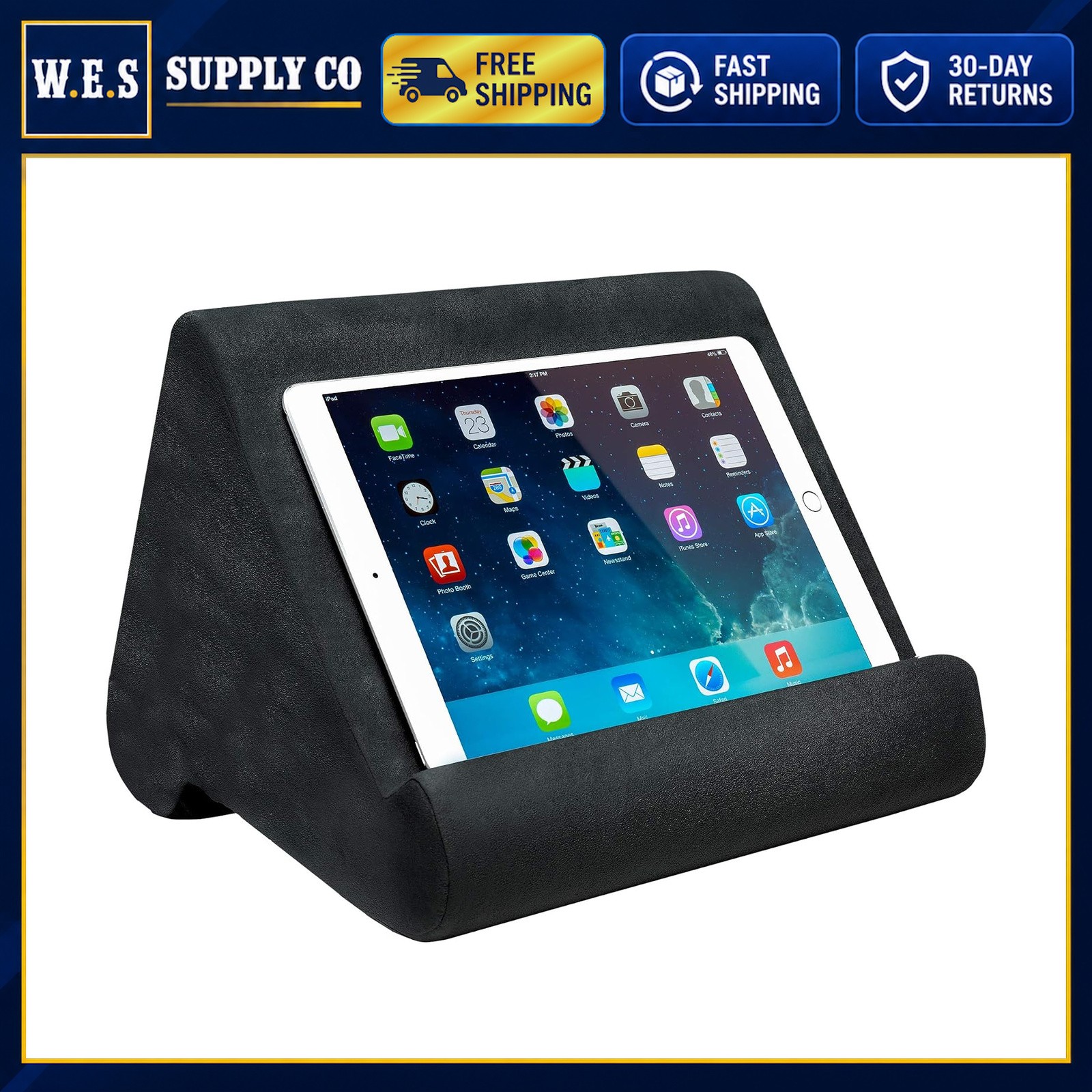 Tablet Stand Pillow Pad Gray 27L Soft Travel-Friendly Multi-Angle