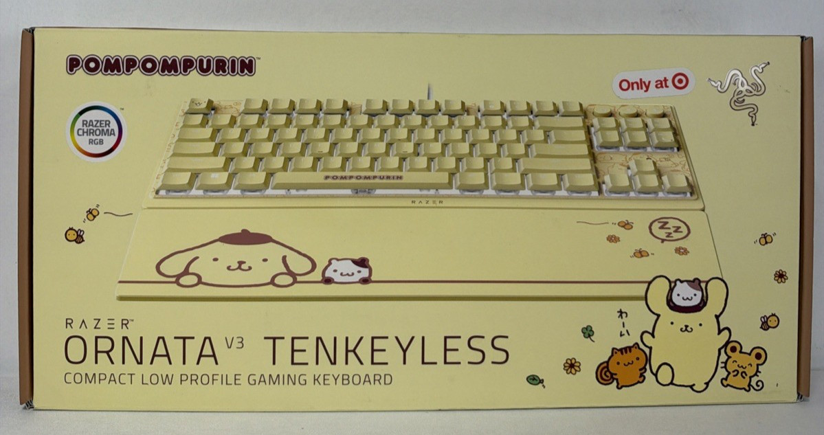 OPEN BOX- Razer Ornata V3 Tenkeyless Gaming Keyboard - Pompompurin Edition