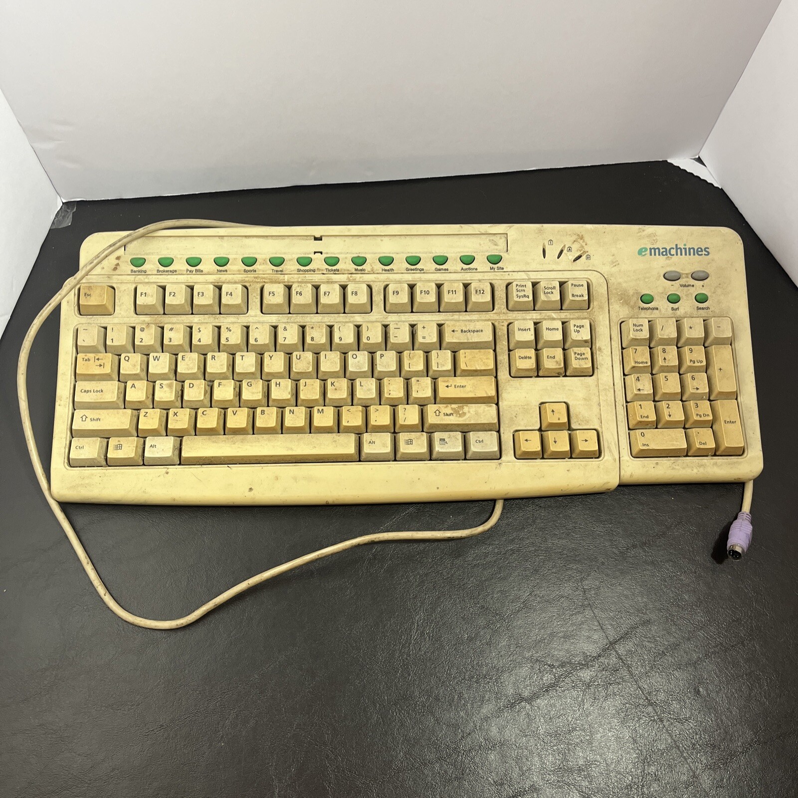 Vintage emachines PS/2 Keyboard eKB-5190(A) Untested