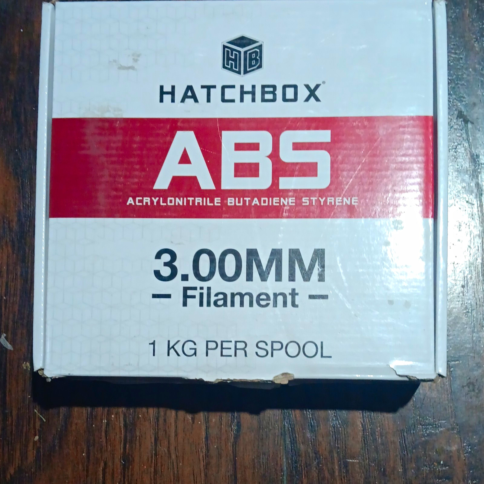 HATCHBOX ABS 3.00mm 3D Printer Filament 1kg Spool Black MPN HB3ABS1KG100BLK