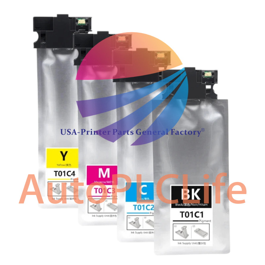 T01C1-T01C4 Ink Bag With Chip For Epson Workforce Pro WF-C529RDTW WF-C579RDTW
