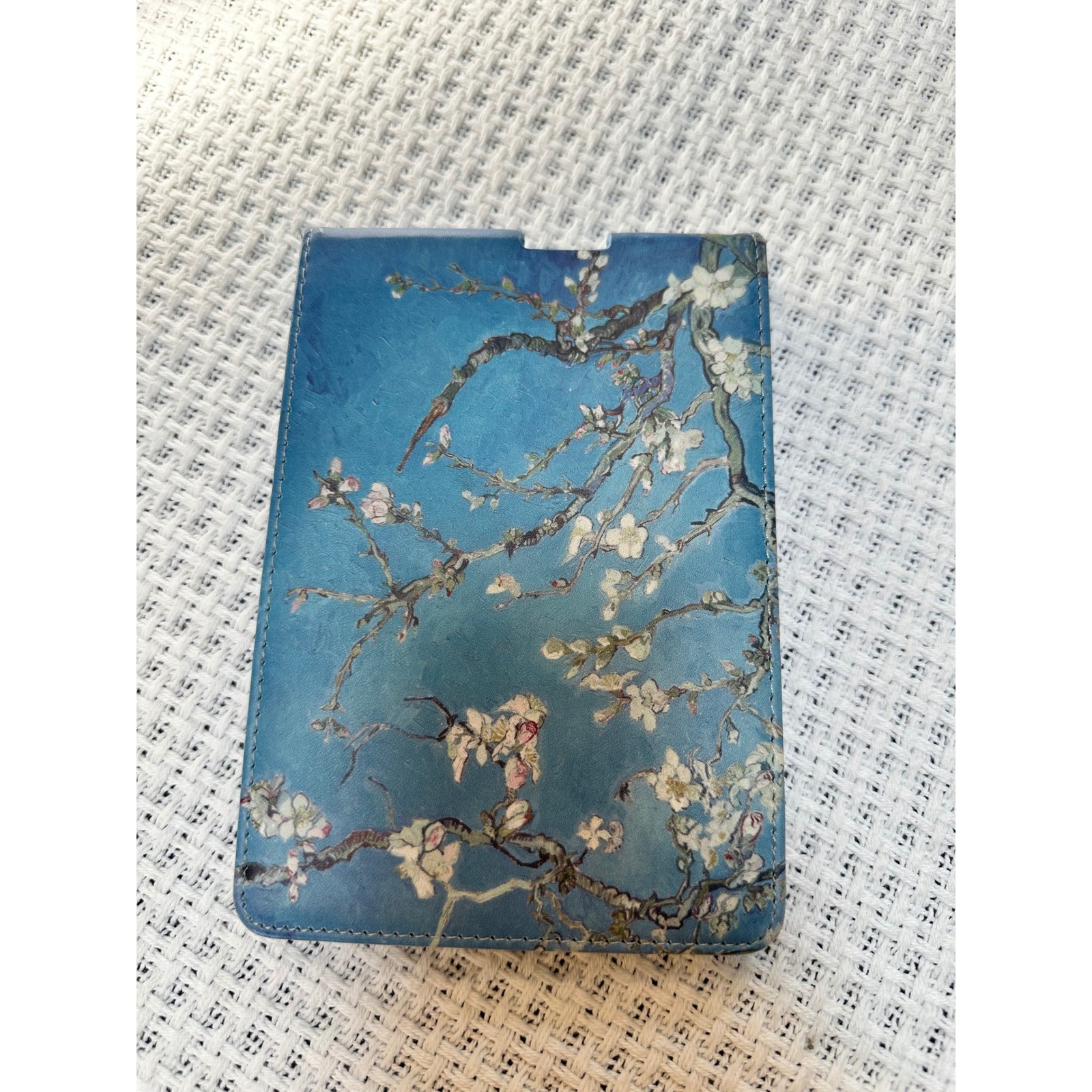 Van Gogh Almond Blossoms E-Reader Case Blue Floral Art Folio Stand Cover