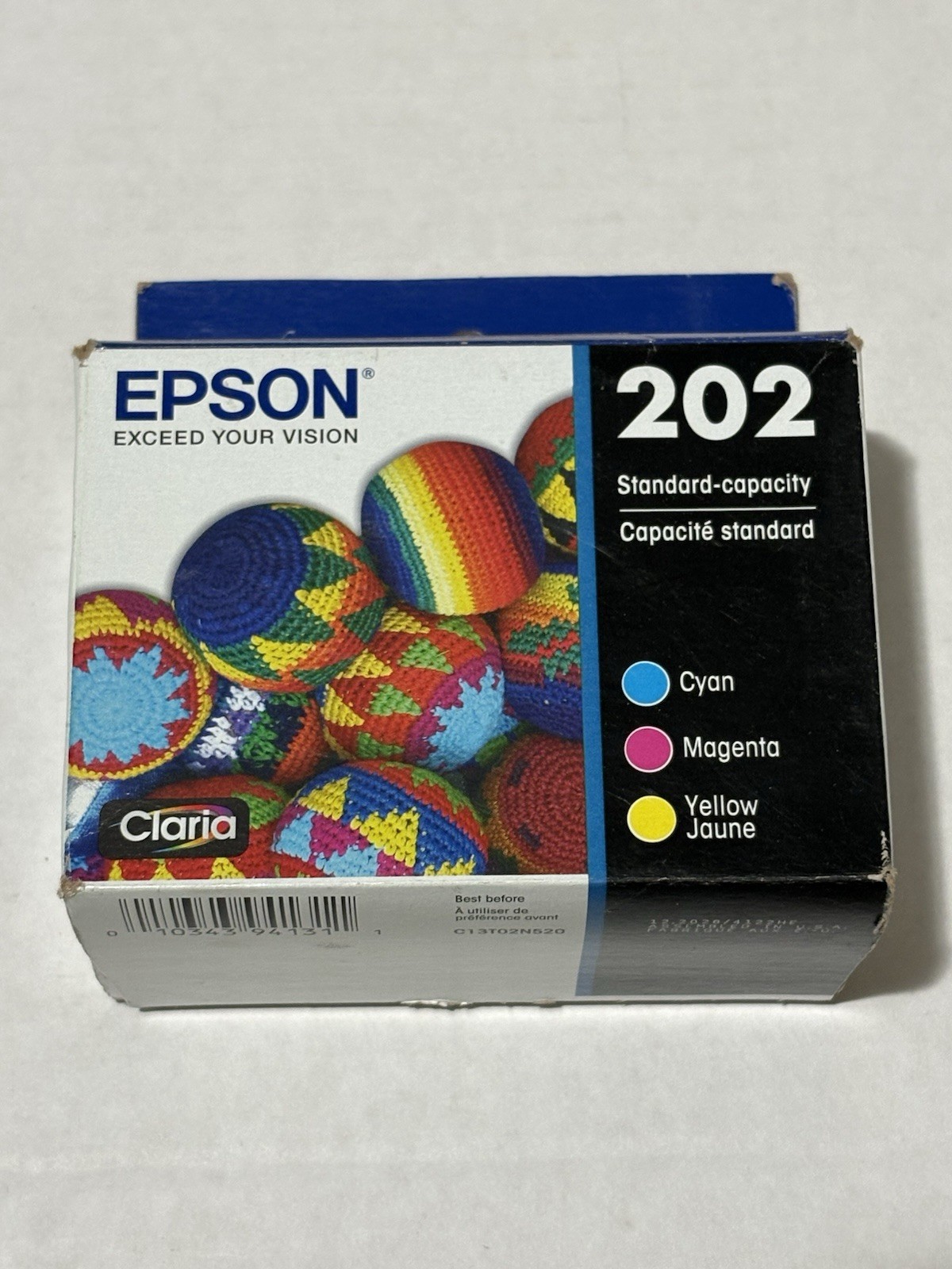 Epson 202 Color Ink Cartridge Magenta Yellow Cyan EXP 12/26