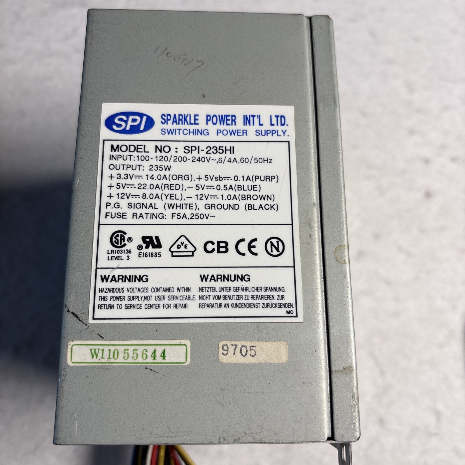 VINTAGE SPARKLE POWER INTL SPI MODEL SPI-235H 240W