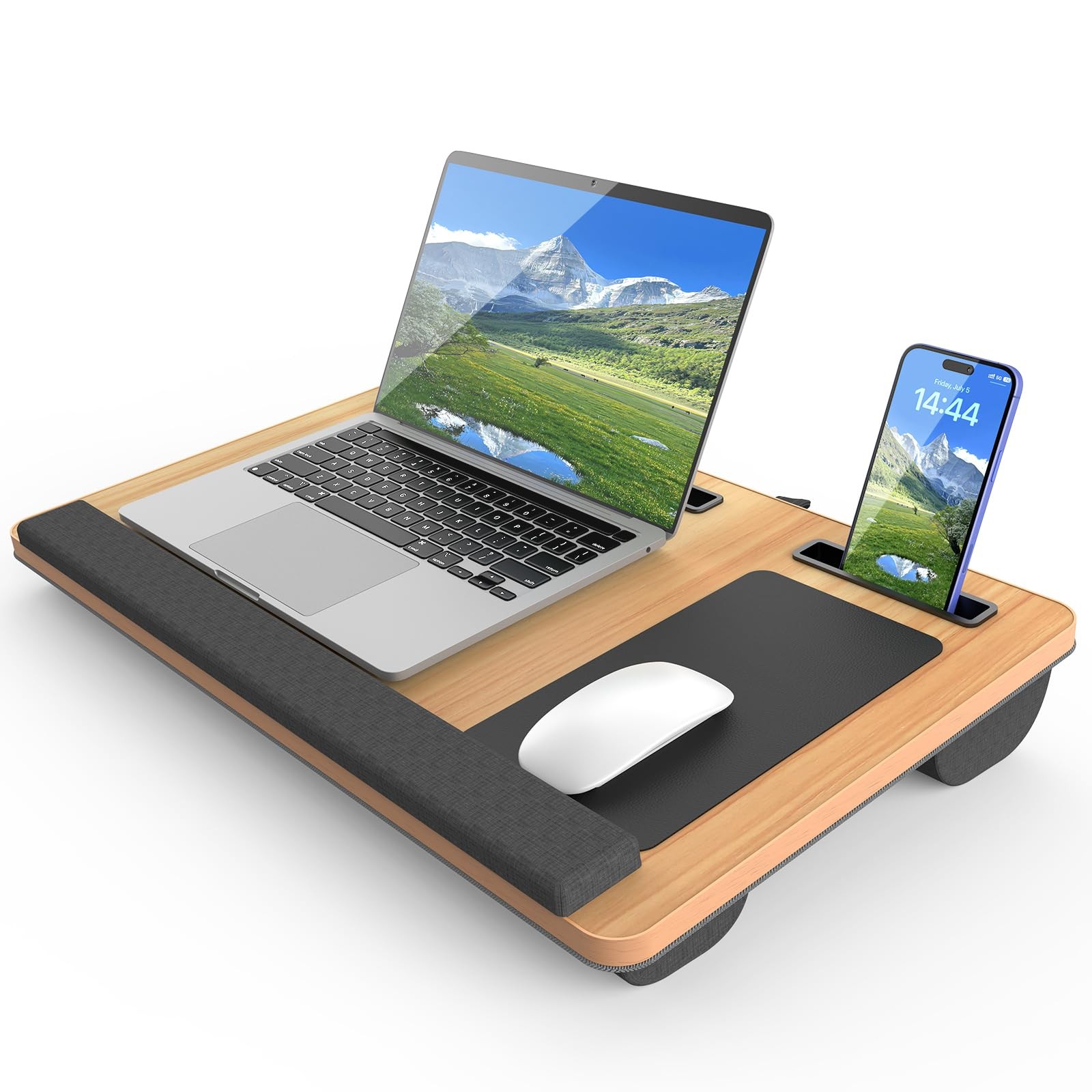 Laptop Lap Desk, Portable Large Laptop Desk for Bed, Up to 17 in Lap Table wi...