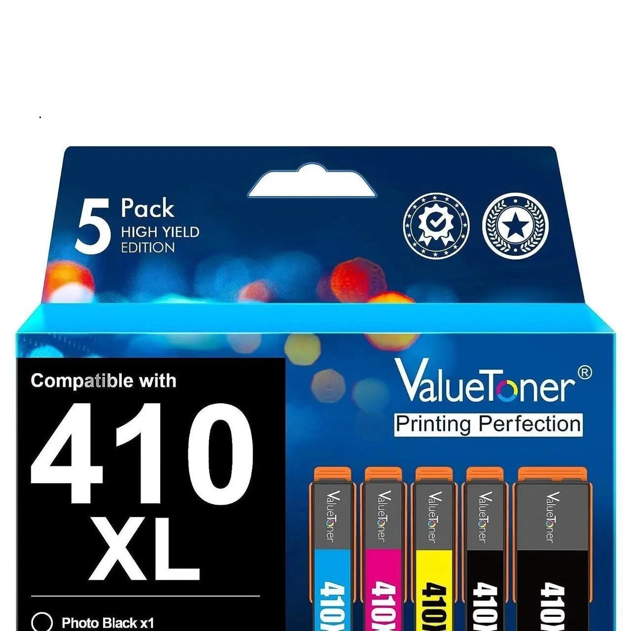 Valuetoner Epson 410XL Ink 5 Pack | Black Cyan Yellow Magenta Photo Black