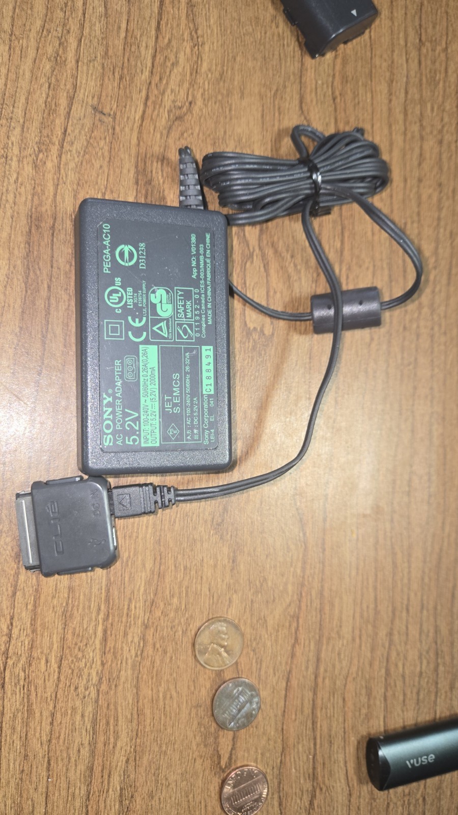 Sony AC Power Adapter PEGA-AC10 5.2V for Sony Clie Handheld With Adapter Plug