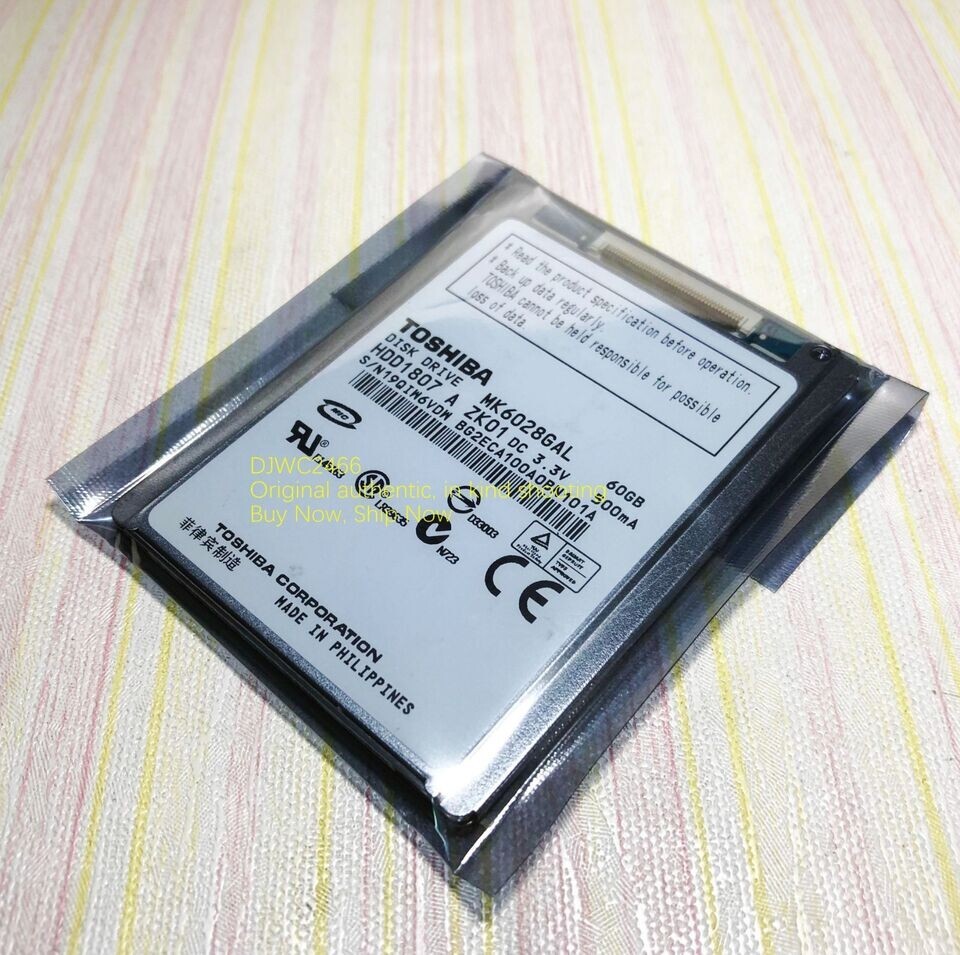 Toshiba 60GB (MK6028GAL) 1.8" CE Hard Drive For Sony Video / Camcorder