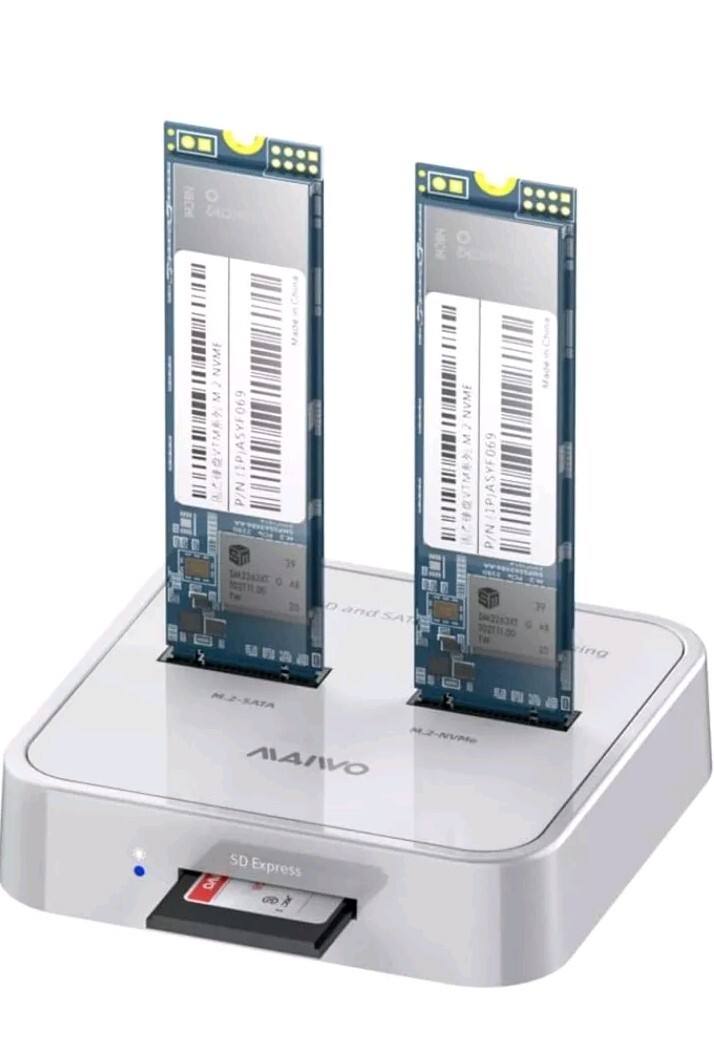 MAIWO Hard Disk Enclosure Express Card Reader Base Dual Protocol Computer...