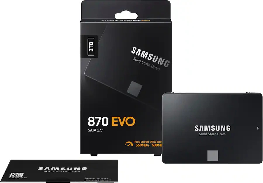 Samsung Electronics 870 EVO 2TB 2.5" Internal SSD (MZ-77E2T0B/AM)