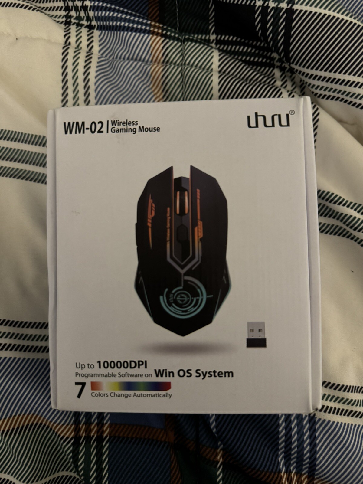 UHURU Wireless Gaming Mouse, Rechargeable USB Wireless Mouse with RGB
