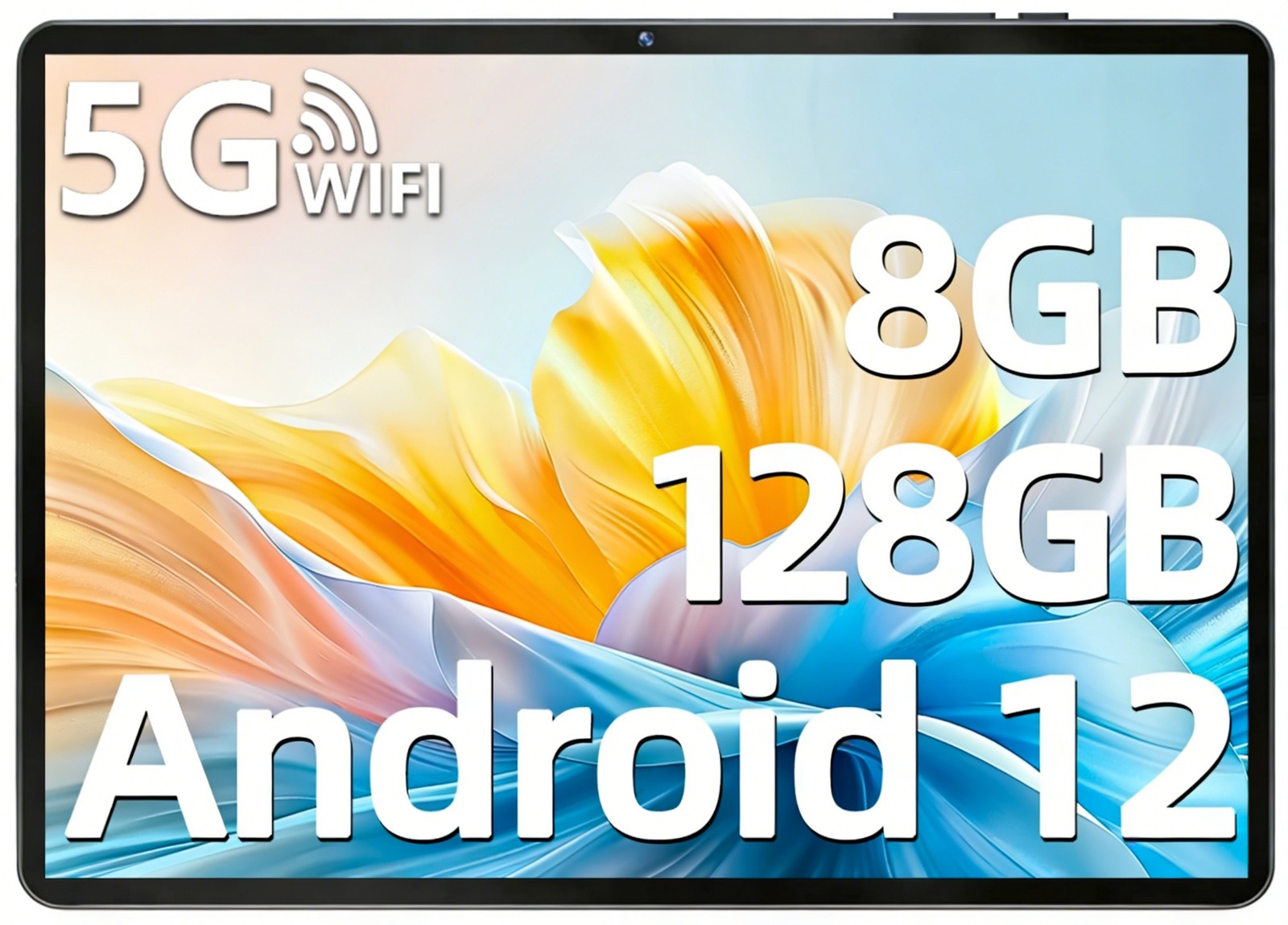 SGIN 10.1'' Tablet Android 12 8GB RAM 128GB SSD Octa-Core 5G WIFI Dual Camera