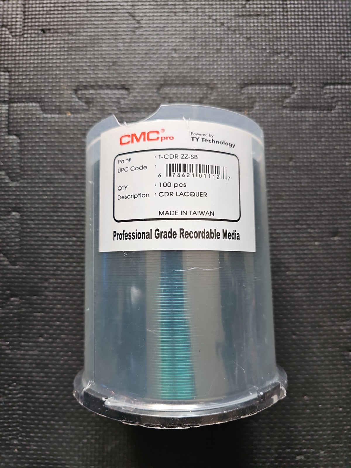 100-Pack CMC PRO (TY Technology) Lacquer Shiny-Silver 52X 80-Min CD-R