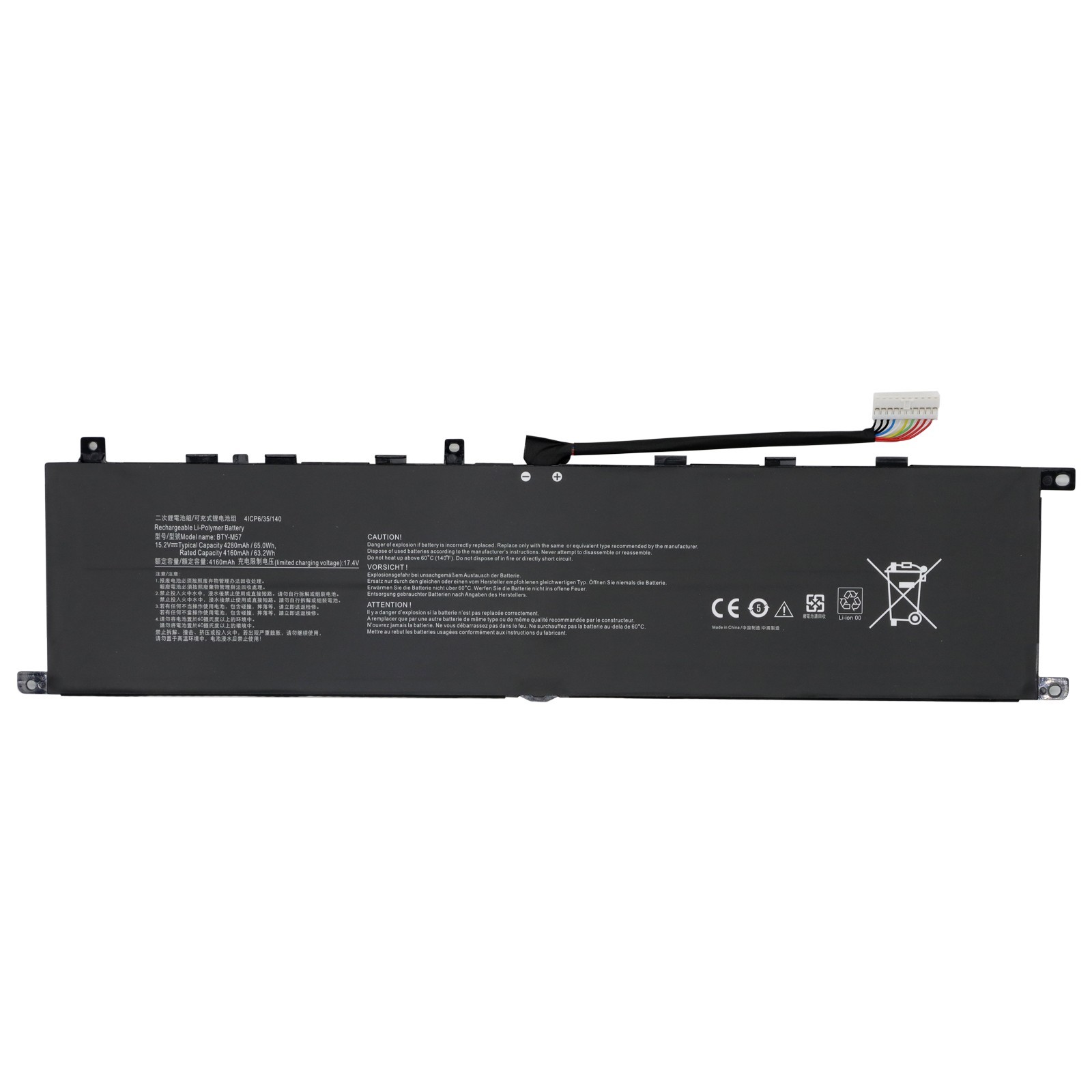 BTY-M57 Laptop Battery for MSI GP66 GP76 Leopard 10UE 10UG 10UH 11UE 11UG 11UH