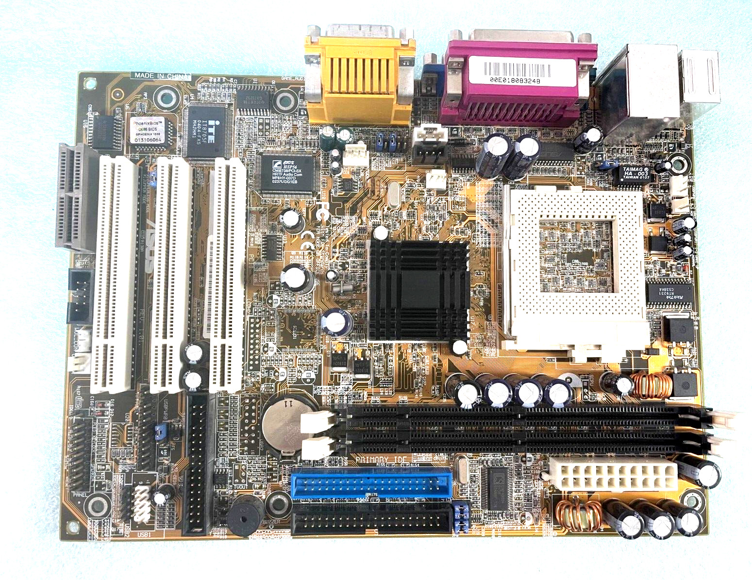 *VINTAGE ASUS CUSM-I SIS 630 CELERON P3 SOCKET 370 ATX MOBO VGA SOUND LAN MBMX24