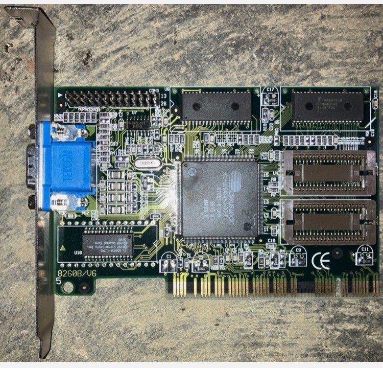 Cirrus Logic CLVGA54PCI 1MB CL-GD5446BV-HC-B PCI Video Card TESTED