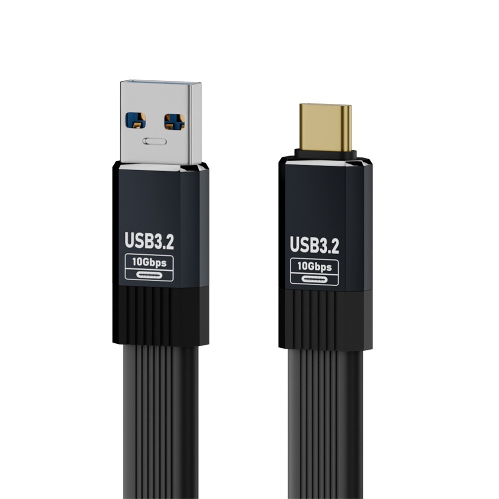 USB3.1 Type-A to Type-C 10Gbps Flat Slim FPC USB-C Data Power Cable 5V3A