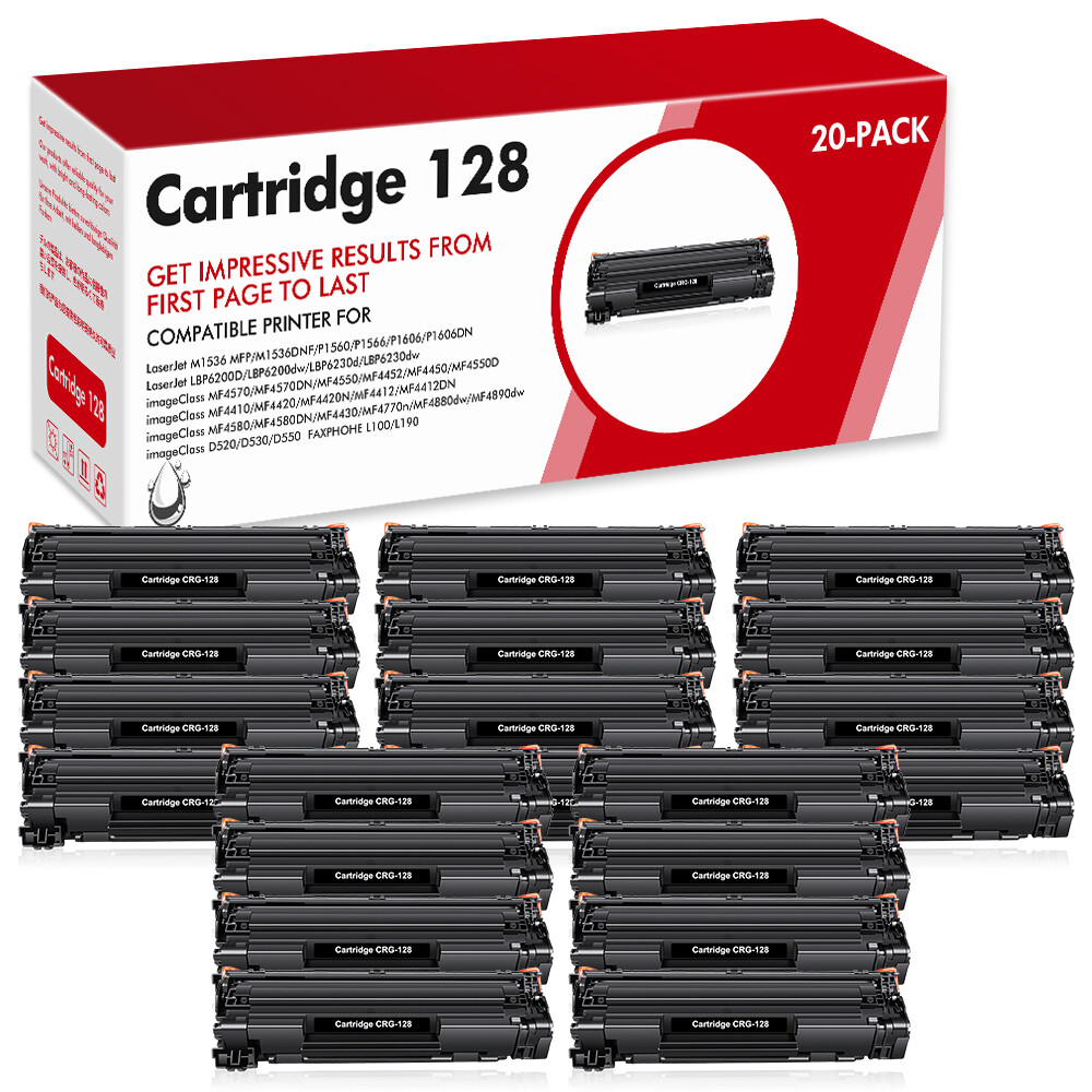 20PK Black Toner Cartridge For Canon 128 Imageclass D530 LBP6200d LBP6200dw
