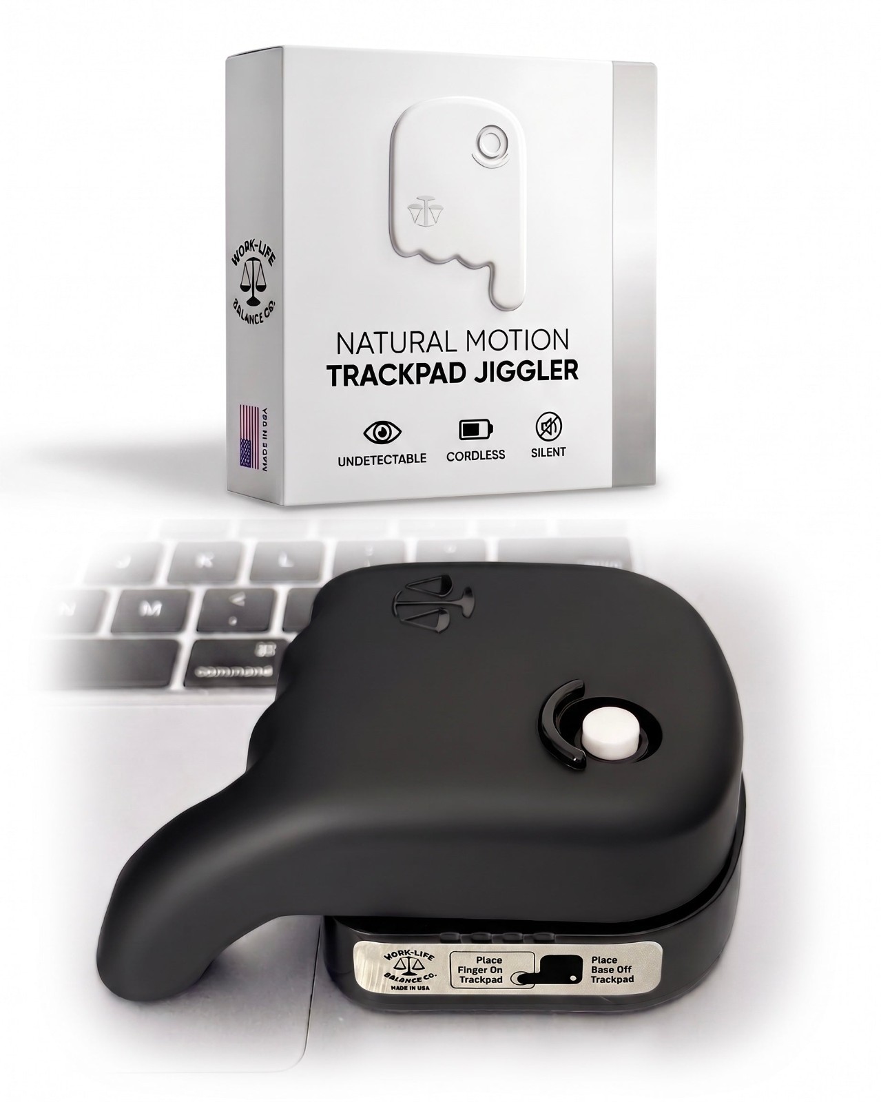Trackpad Jiggler Black Magic Hand - Works on Dell & MacBook, No USB Mouse Mover