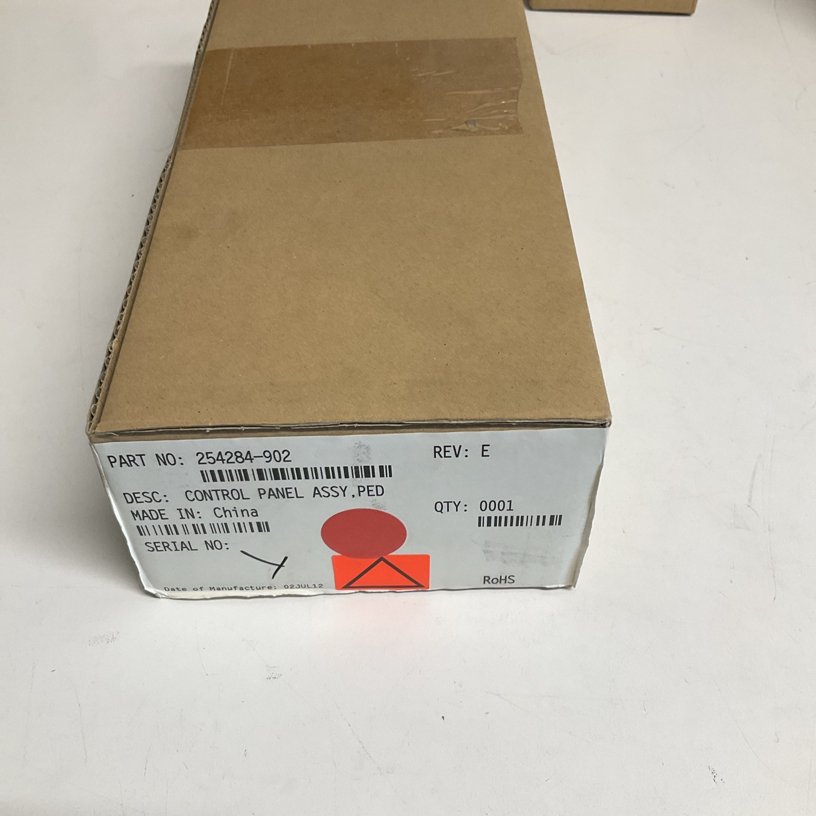 Printronix Parts Control Panel, P/N 254284-902