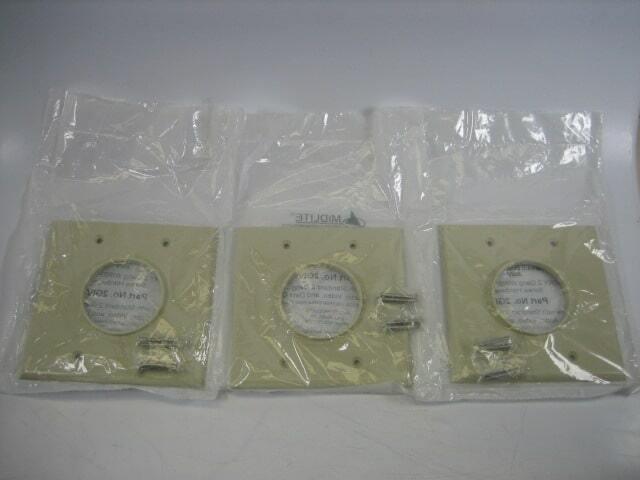 Midlite 2GIV Ivory 2-Gang Wireport for Audio/Video/Data Cables - Lot of 3 - NEW