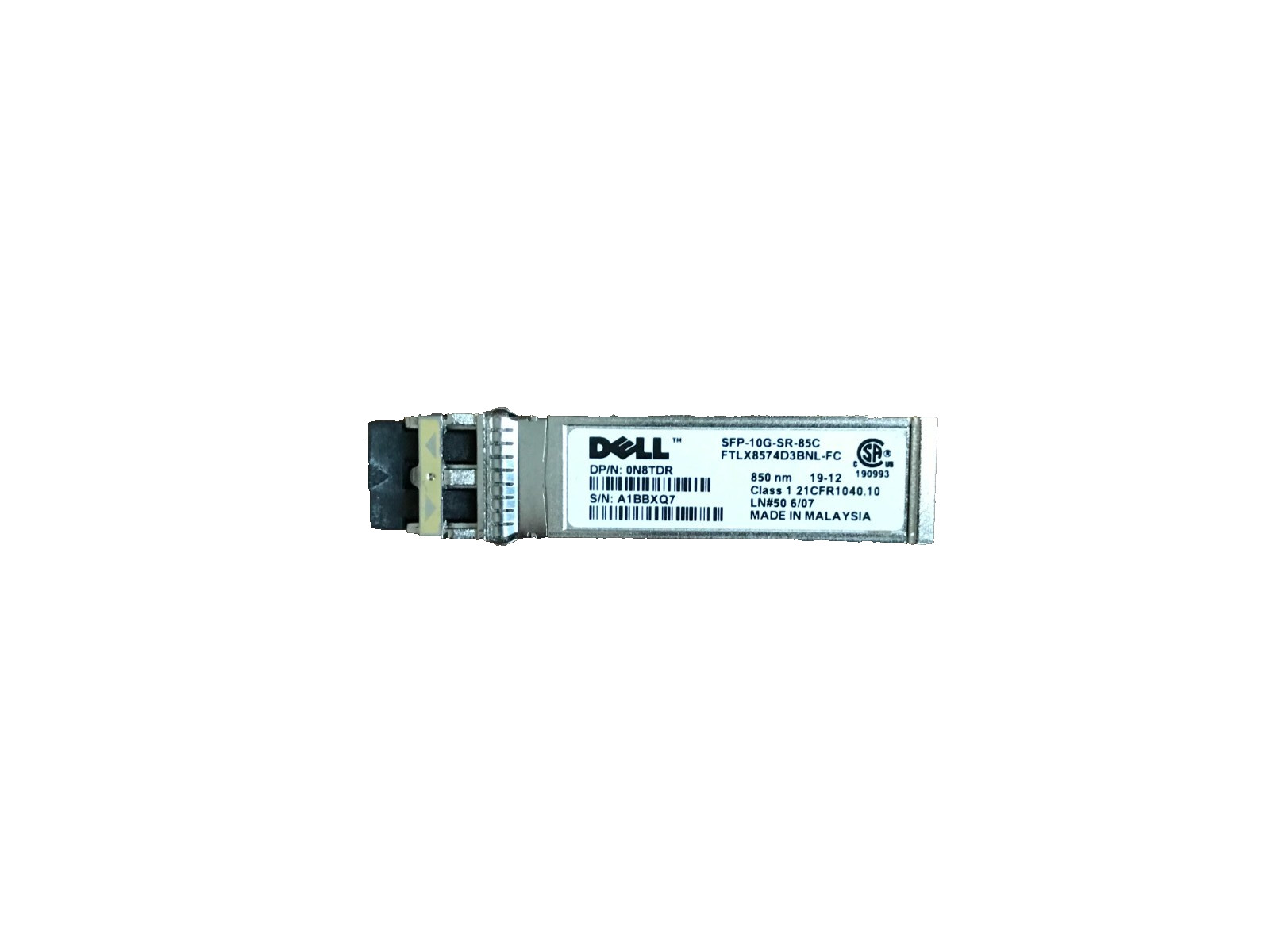Dell SFP-10G-SR-85C Tranceiver Module / 0N8TDR