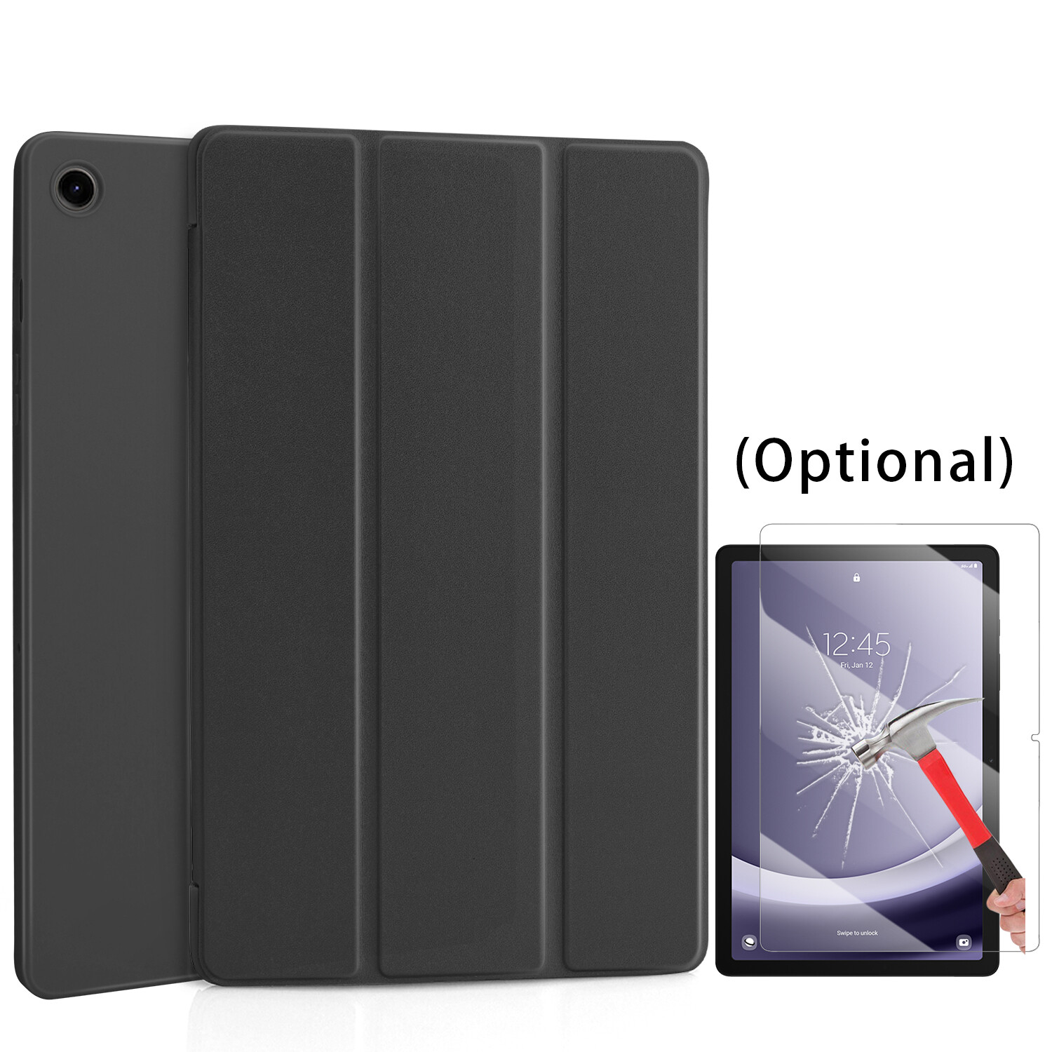 Case For Samsung Galaxy Tab A11+ Magnetic Cover/ Tempered Glass Screen Protector