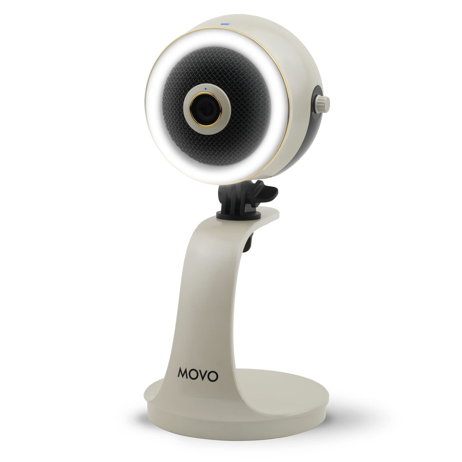 WebMic HD Pro All-in-One Webcam with Mic and Ring Light in Pearl White- 1080p...
