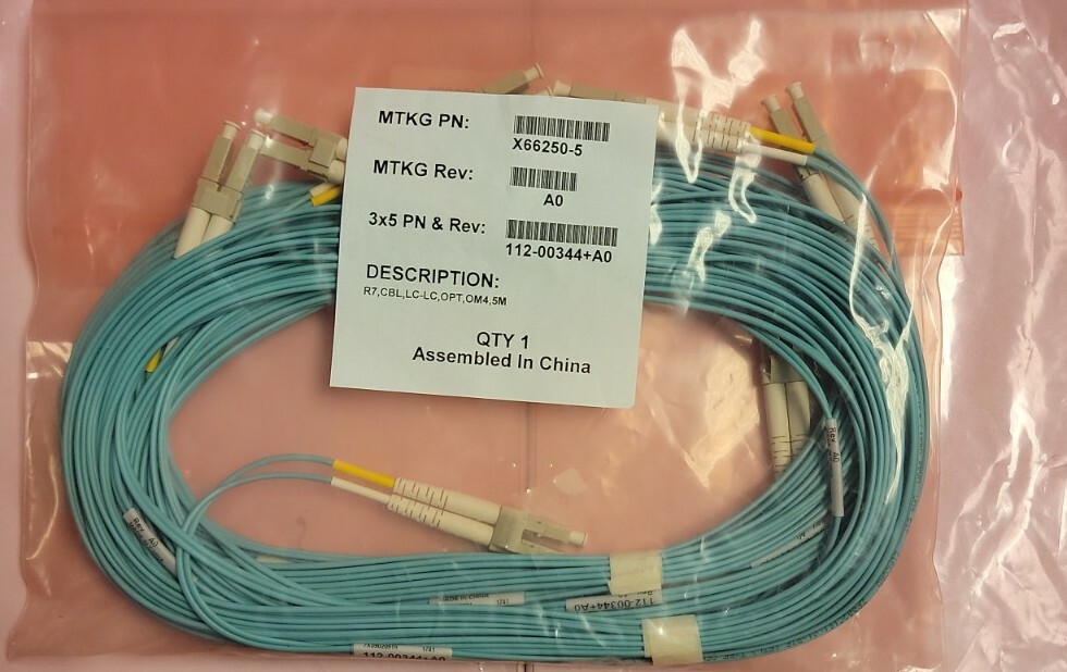 Fiber Cable NoX66250-5 50 um OM4 5 meter Plenum LC-LC 10G MMF