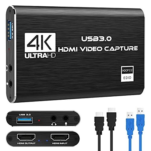 Plug and Play 4K Capture Card - Live Stream with Mic Input for Gaming Essentials