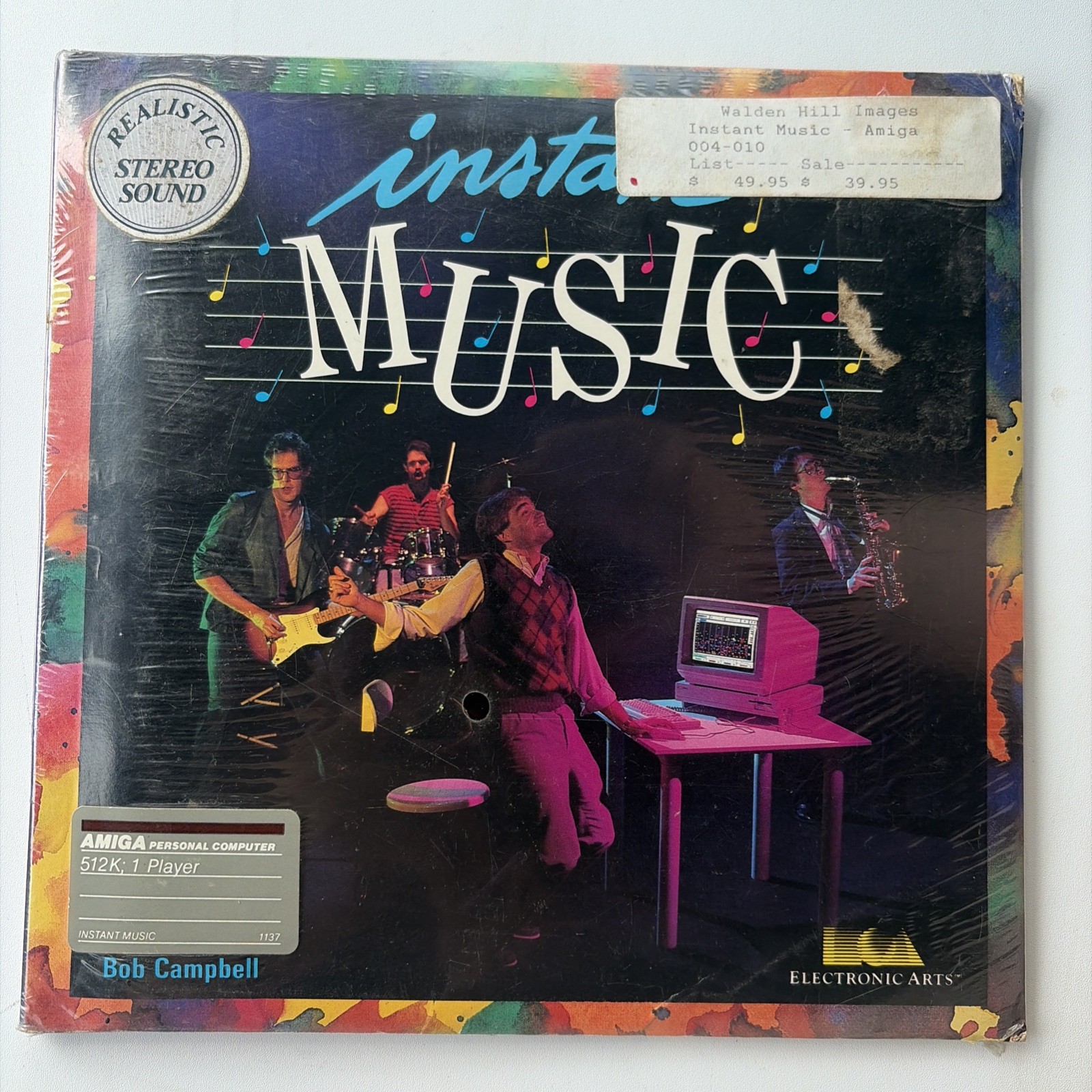 1986 Amiga Electronics Arts Instant Music Bob Campbell Sealed NOS