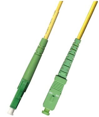 15M Singlemode Simplex Fiber Optic Cable (9/125) LC/APC-SC/APC
