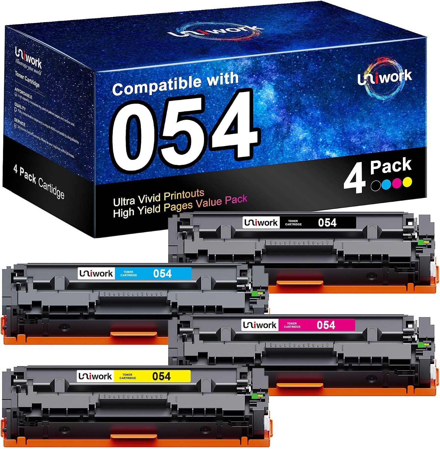 Uniwork Compatible Toner Cartridge Replacement for Canon 054 Cartridge EXPIRED