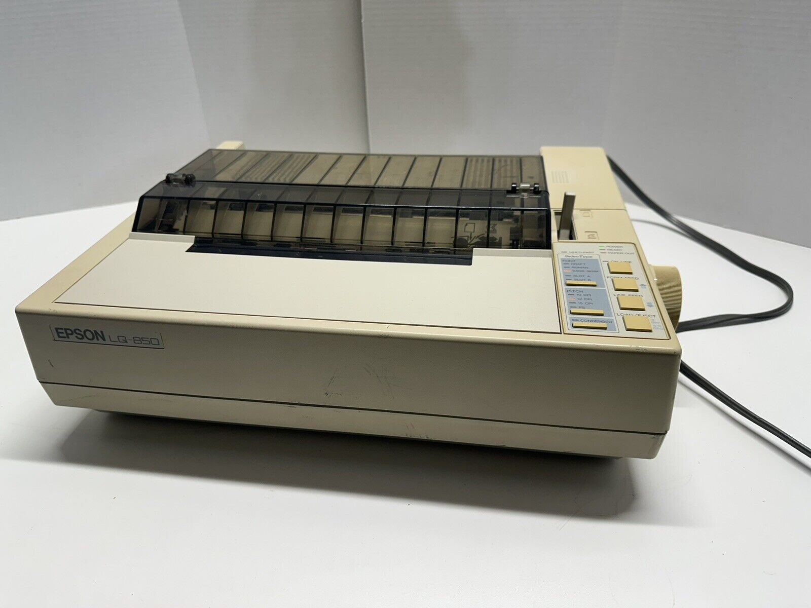 Vintage Epson LQ-850 Dot Matrix Printer P88MA - Powers On For Parts Or Repair