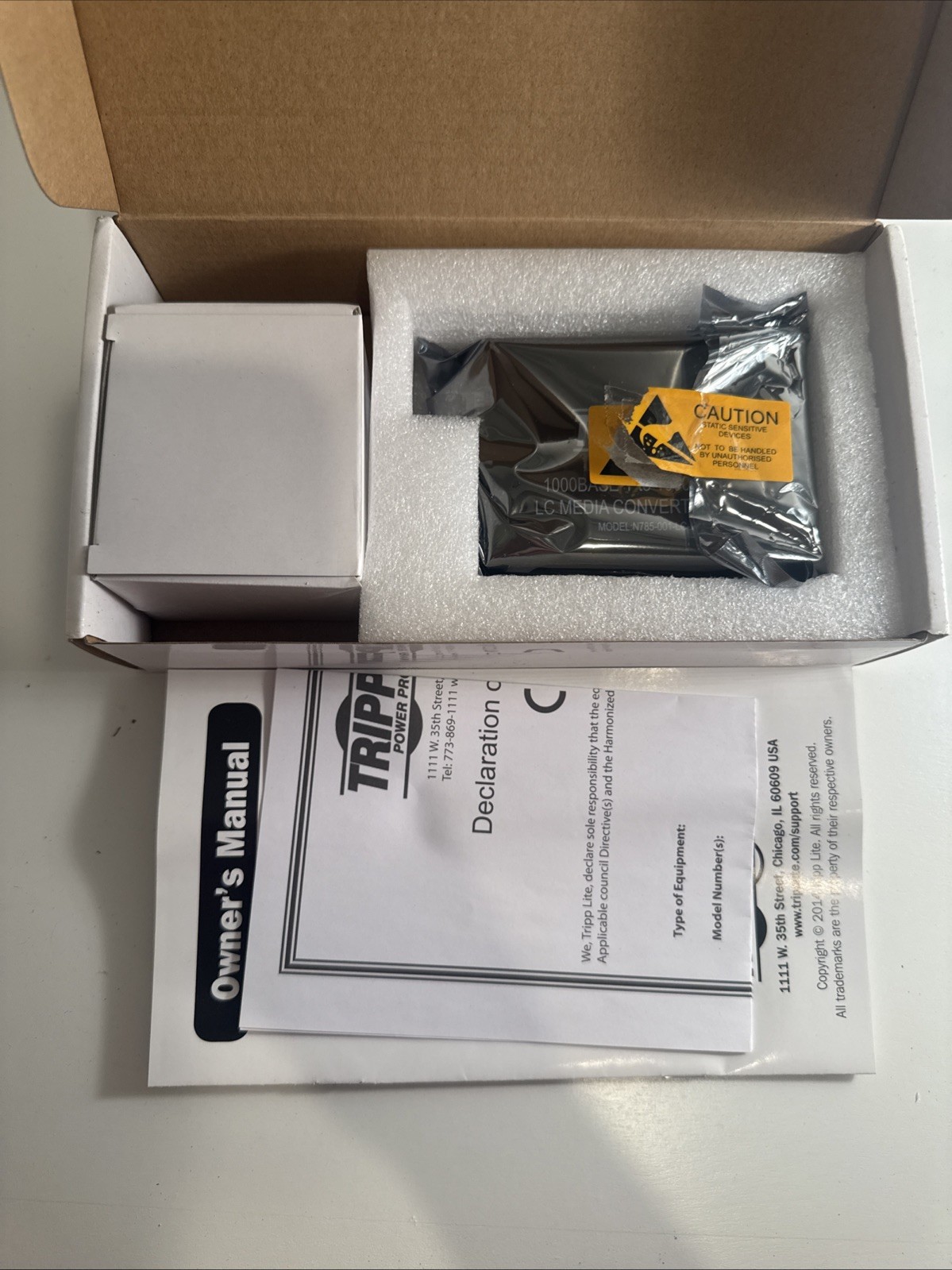 Tripp Lite Lc Multimode Fiber Media Converter Gigabit Rj45 550m N785-001-LC-MM